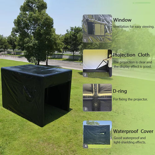 Stock 13Ft Inflatable Golf Simulator Enclosure Indoor/Outdoor Golf Practice Swing Tent with Projection Screen for All Skills