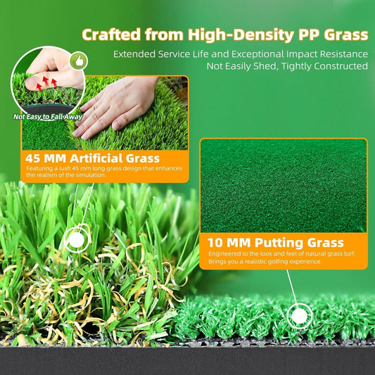 Roykaw Golf Putting Green - 5 X 10 Ft. Putting Mat, Professional Training Aid