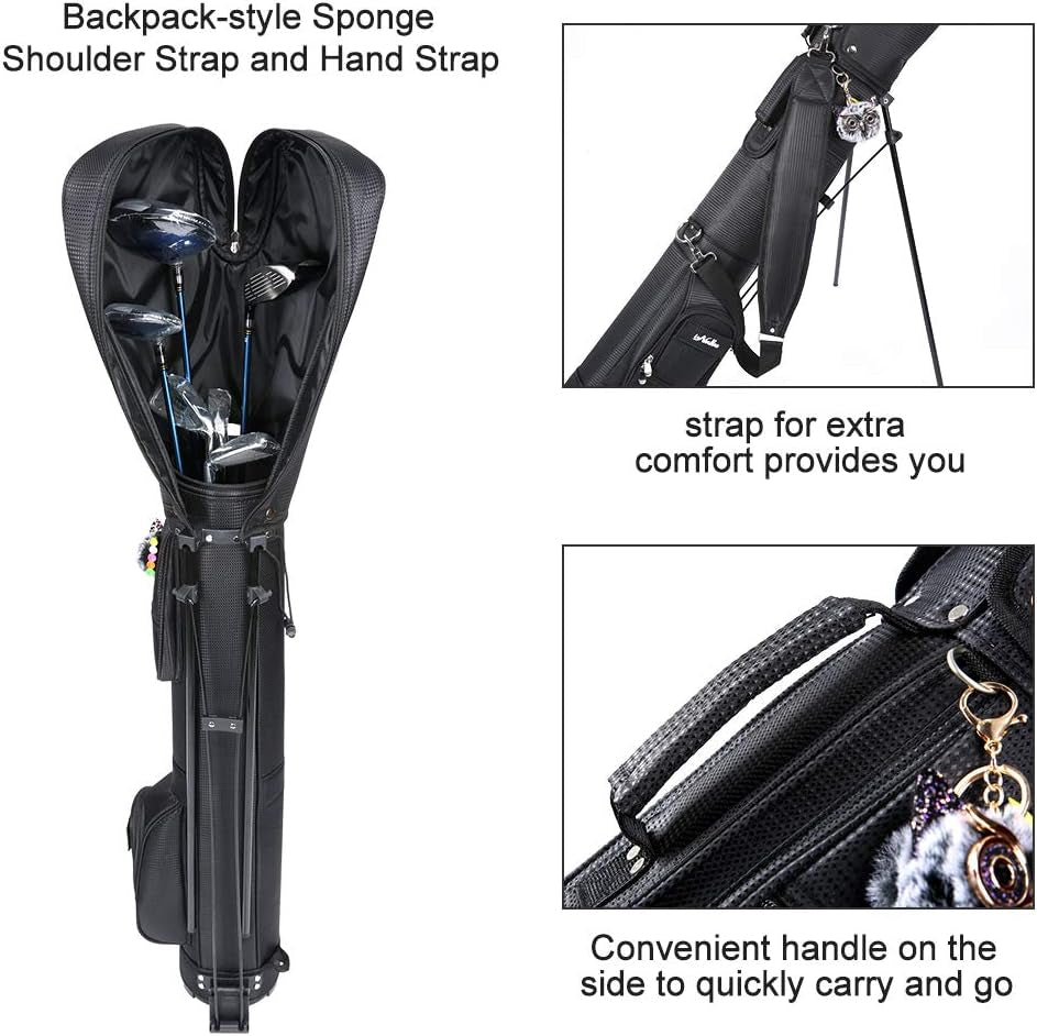 Golf Bag with Stand, Golf Carry Bag with Travel Shoulder, Lightweight Golf Bag for Men Women，Golf Stand Bag