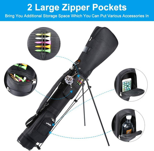Golf Bag with Stand, Golf Carry Bag with Travel Shoulder, Lightweight Golf Bag for Men Women，Golf Stand Bag