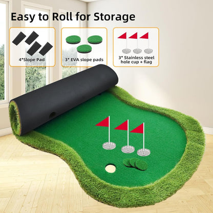Roykaw Golf Putting Green - 5 X 10 Ft. Putting Mat, Professional Training Aid