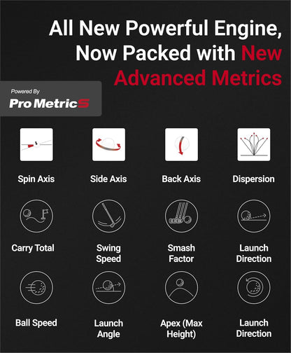 SC4 PRO Golf Launch Monitor & 3D Driving Range Simulator for Indoor and Outdoor Use | Portable Golf Swing Analyzer & Golf Tracker with Built-In Screen | No Fees