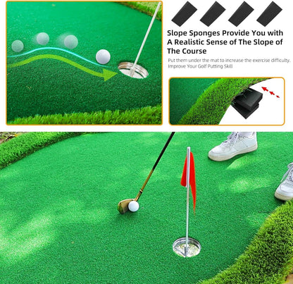 Roykaw Golf Putting Green - 5 X 10 Ft. Putting Mat, Professional Training Aid