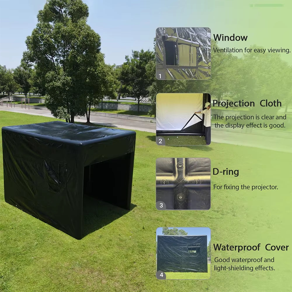 Stock 13Ft Inflatable Golf Simulator Enclosure Indoor/Outdoor Golf Practice Swing Tent with Projection Screen for All Skills