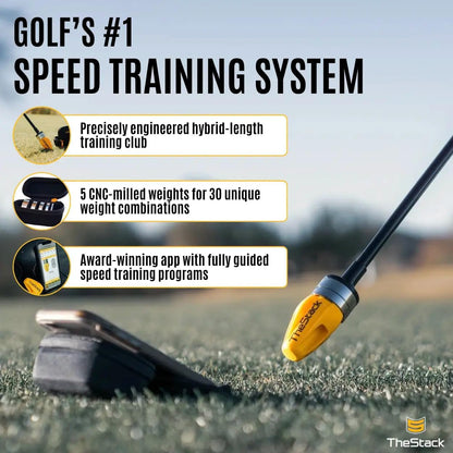 Thestack™ | Golf Swing Speed Trainer | Weighted Golf Training Aid | Golf Swing Trainer Golf Swing Training Aid | Golf Trainer Practice for Men and Women